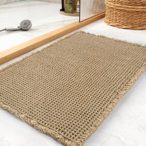 tchdio Waffle Bath Mat-Runner Rug, Super Absorbent Non Slip Bath Mats for Bathroom Runner Rug Machine Washable Long Bathroom Rugs with Tassels, Bath Rugs for Bathroom Floor Beside Tub, 2' x 6'