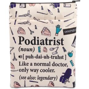 Podiatrist Appreciation Book Sleeve Podiatrist Definition Book Cover Best DPM Gift Foot Doctor Gift Podiatry Zipper Pouch (Podiatrist BS)