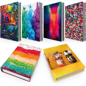 Stretchable, Washable Book Covers 6 Pack of Fun Designs. Jumbo Jackets Fit Most Hardcover Textbooks Up to 9 x 11. Easy Apply, Adhesive-Free, Nylon Fabric Protectors. Reusable Student School Supply