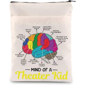 MEIKIUP Musical Theater Fan Gift Book Sleeve Mind of A Theater Kid Funny Musical Broadway Gifts Book Covers Theatre Nerd Theatre Gift for Actress Actors (Theater Kid BS)