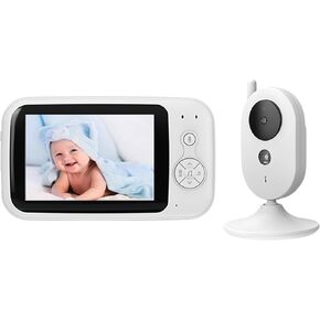 جهاز مراقبة الطفل مع كاميرا وفيديو صوتي، جهاز مراقبة الطفل بدون واي فاي 3.2 بوصة مع دوران إمالة، وضع VOX، رؤية ليلية، محادثة ثنائية الاتجاه، تذكير للتغذية، درجة الحرارة، تهويدة، نطاق 1000 قدم in Kuwait