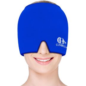 Migraine Relief Cap, Soothing Headache Ice Face Mask Products, Hot and Cold Therapy, Migraine Headache Relief Cap for Migraine, Sinus, Puffy Eyes, Tension, Stress and Hangover(Pink)