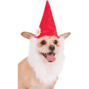 Rubie's Garden Gnome Hat with Beard for Hats, Medium/Large, Red/White
