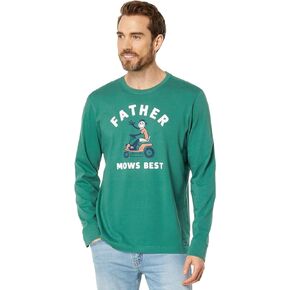 Life is Good Father Mows Best Long Sleeve Crusher™ Tee