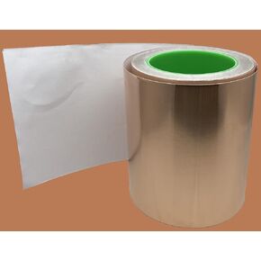 Premium Grade Thick Dual Conductive Copper Foil Tape 5.25 inches Width, .086mm Thick, 50 feet roll with Conductive Adhesive Superior Electrical Conductivity
