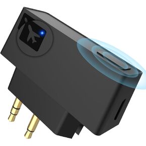 Bluetooth Airplane Adapter for Headphones,in-Flight Bluetooth Audio Adapter with 3.5mm Jack on Airplanes/Gym/TVs/Gaming/PC/iPad/PS5