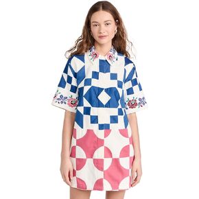 Sea Women's Tanya Patchwork Short Sleeve Dress in Saudi Arabia