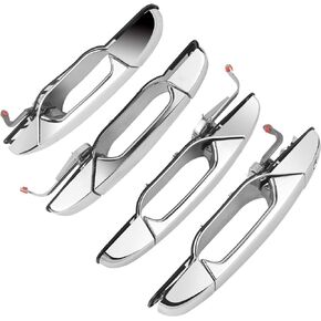 Door Handles for 2007 2008 2009 2010 2011 2012 2013 2014 Cadillac Escalade Chevy Silverado Suburban Tahoe Avalanche GMC Sierra Yukon Pickup Truck Chrome Exterior Outside Left Driver Right Passenger