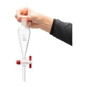 United Scientific SF149-250 Glass Conical Seperatory Funnel with PTFE Stopcock and Plastic Stopper, 250ml Capacity (Pack of 2)