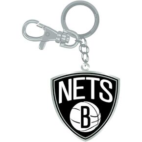 brooklyn nets keychain zamac logo