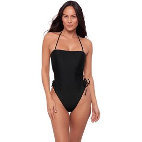 Sports Illustrated Women's Strapless One Piece W/Adjustable Side Cutouts