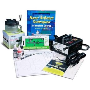 Iwata Beginner Airbrush Neo Cn Gravity Set,Silver