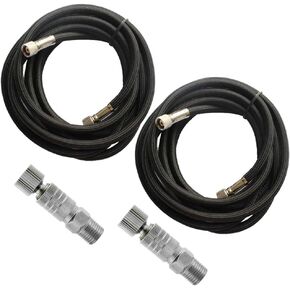 OPHIR 2 Sets of Airbrush 10Ft/3M Nylon Braided Air Hose with Airbrush Quick Disconnect Coupler Connector,Standard 1/8" Size Fittings