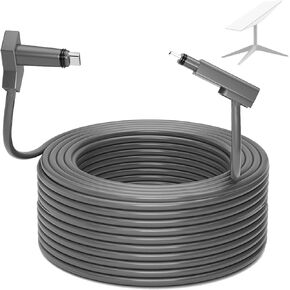سلك كابل CHGRNLF Starlink بطول 150 قدم، طبق مستطيل إلى جهاز التوجيه V2 بطول 150 قدم، سلك كابل بديل، رمادي in Kuwait