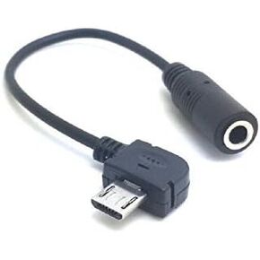 New Black Micro USB Jack to 3.5mm Headphone Earphone Adapter Socket Audio Cable