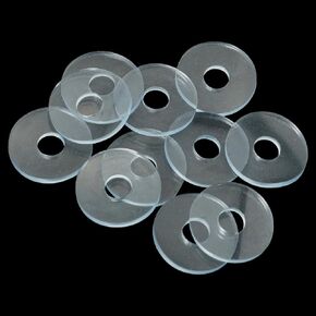 50PCS PVC Spacer Anti Slip Transparent Soft Gasket 20x6.5x2mm Insulation Washer Suitable for Glass Shower Door Handles Towel Bars Repairing Door Handle and Door Connections