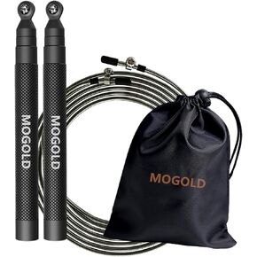Speed Jump Rope for Boxing Fitness Exercise - Metal Handles With Extra Weights - 2 Length Adjustable PVC Coat Steel Wire Rope, Adults Workout Speed Rope for Men, Women, Kids