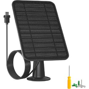 5W Solar Panel Charger Compatible with Blink Outdoor/Outdoor(3rd Gen)/XT XT2 Camera, Solar Panel for Blink Camera, 13.1ft Charging Cable & Rubber Plug, IP65 Weatherproof with Secure Wall Mount, 1 Pack