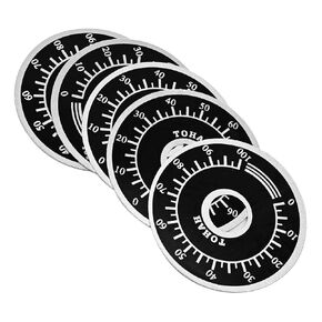 Fielect 5Pcs Rheostat Variable Transformer Potentiometer Control Dial Face Plate Black