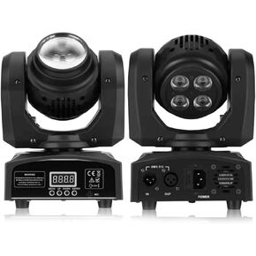 Moving Head Light Beam and Wash LED Double Face Stage Lighting with DMX for Bar DJ KTV Disco Party (1pc)
