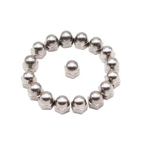 binifiMux 100pcs M3x0.5mm Acorn Cap Nuts, 304 Stainless Steel / 18-8 / A2-70, Plain Finish, DIN1587