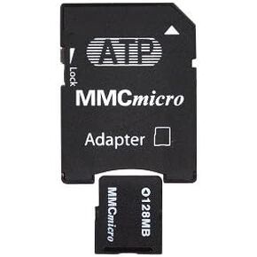 ATP AF128MC 128MB MMCmicro Memory Card w/SD Card Adapter