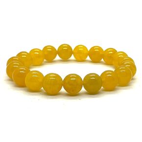 10mm Beads Yellow Jade Bracelet, Gemstone Beaded Stretch Bracelets, Wish Birthstone, Boho Bracelet, Mens Bracelet, Jade Bracelet, BeadED Bracelet, Yoga Bracelet