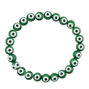 Protection & Good Luck - Black Evil Eye Elastic Beaded Stretch Bracelet, Chakra Energy, Healing Beads Jewelry for Men & Women, Adjustable Bracelet, Gift Giving Bracelet, 7.25 to 7.50 inch