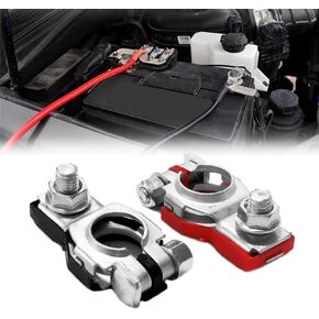 Battery Terminals for Nissan - Positive & Negative Auto Battery Cable Terminal Top Post With plastic bottoms, Compatible for Nissan, Maxima, Rouge, Sentra, Murano,243407F000,24340-7F000, 243407F001