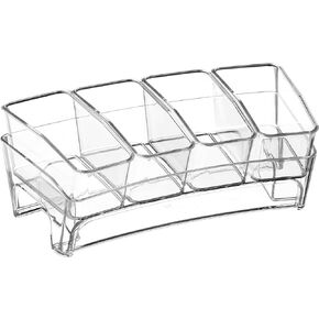 Prodyne Acrylic SB-6 Condiment Bar On Ice, Clear