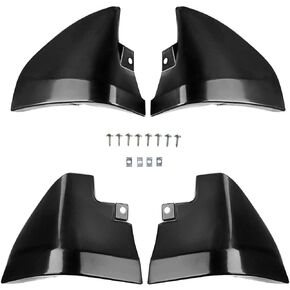 A-Premium Set of 4PCS Mud Flaps Splash Guards Mudguards Mudflaps with Hardware Kits Accessory Compatible with Infiniti M35h M37 M56 Q70 Q70L, 2011-2016, Sedan, Black Color, Front LH RH and Rear LH RH