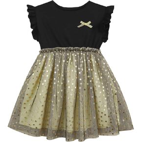 AGQT Toddler Girls Tutu Dresses Kids Sleeveless Sequin Star Casual Dress Size 1-7 Years