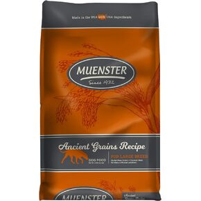 Muenster Ancient Grains Dog Food (22lb) - Large Breed Dry Dog Food for Large Dogs - Gluten Free, Non-GMO High Protein Dog Food - Healthy Digestive Large Breed Dog Kibble
