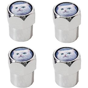 OnlyYou.X Cars Tire Valve Stem Caps Cat Style Tire Valve Caps Fits for Most of Cars 4 Pieces Red