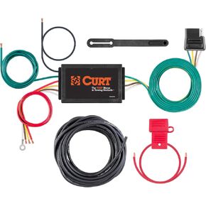 CURT 59190 Powered 3-to-2-Wire Splice-in Trailer Tail Light Converter Kit, 4-Pin Wiring Harness
