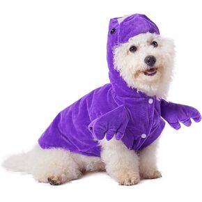 أزياء Mogoko الأرجوانية على شكل ديناصور للكلاب، أزياء الهالوين التأثيرية للحيوانات الأليفة، قلنسوة للكلاب، للكلاب الصغيرة والقطط، ملابس قطط لطيفة مقاس S in Kuwait