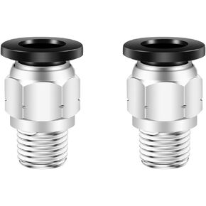 5/32 Push to Connect Fittings Air Fittings,CEKER 5/32 Od x 1/4" NPT Male Thread Air Lines Quick Connect Fittings Pneumatic Fitting 5/32 Tubing Fitting Push in Connector Air Hose Fittings 2Packs