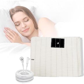 Grounding Sheet, Grounding Mat for Bed with Grounding Cord, Reduce Painful, Inflammation, Improves Sleep, 5% Silver Fiber with 95% Cotton, (27x52 in,White)