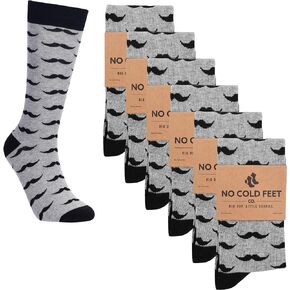 Fun Colorful Novelty Socks for Men for Dress Casual Formal Groomsmen Wedding, 6-Pack