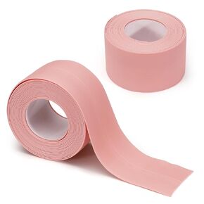 2 Rolls Caulk Tape Waterproof Self Adhesive, 1.4" x 10.4 Ft Caulking Tape Sealant Strip, Peel and Stick Caulk Strip, Toilet Base Sealer Strip for Sealing Bathtub Shower Edge Protector (Pink)