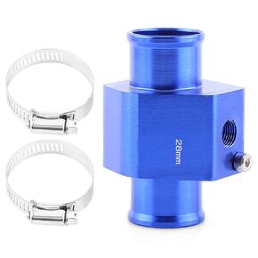VGEBY Car Aluminum Water Temp Temperature Joint Pipe Sensor Gauge Radiator Hose Adapter Clamps 26-40MM (Size : 28MM) Inline Water Temp