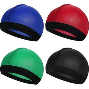 4 Pieces Wave Caps Kids Baby Satin Silky Wave Caps Set Unisex Boy Beanie Cap Elastic Band Skull Caps