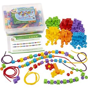 Kids First Math: Lacing Beads Math Kit w/ Activity Cards | Develop Skills in Counting, Sorting, Sequencing, Pattern Recognition | Visual Hands-on Math for At-Home or Classroom Learning, Ages 3+