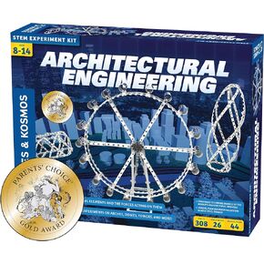 Thames & Kosmos Architectural Engineering | Science Experiment & Model Building Kit | Build 26 Models of Structures & Structural Elements | A Parents' Choice Gold Award Winner 14.6 Inches