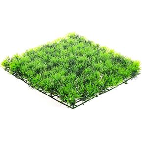 CNZ Aquarium Decor Fish Tank Decoration Ornament Artificial Plastic Plant Green (9" x 9" Mat)