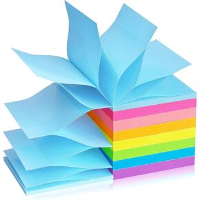 Pop Up Sticky Notes 3x3 Self-Stick Notes 8 Bright Multi Colors Purple Sticky Notes 8 Pads 80 Sheet/Pad