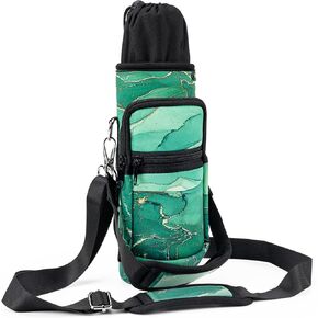 حقيبة حامل زجاجات المياه من مولشاين، سعة 32oz، غطاء جراب لزجاجة المياه مع جيوب حزام للمشي لمسافات طويلة والتخييم والسفر والمشي 2.95 بوصة (زهرة) in Kuwait