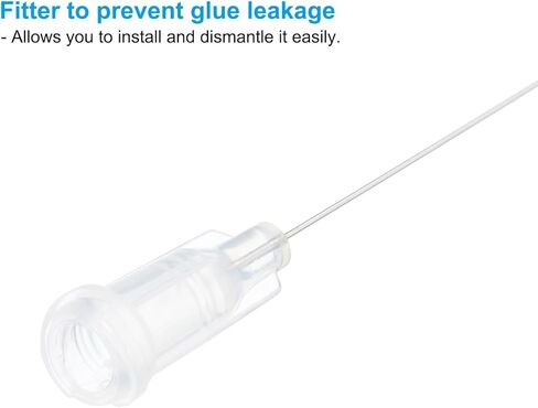 PATIKIL 27Ga × 1.5 بوصة نصائح إبرة التوزيع، 25 قطعة من الفولاذ المقاوم للصدأ والبلاستيك الغراء أنبوب إبرة حادة مع قفل Luer لقضيب زيت الغراء، أبيض in Kuwait