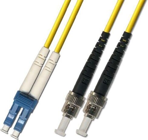 0.3 Meter (1 Foot) 10Gb OM3 Multimode Duplex Fiber Optic Cable (50/125) - LC to ST - Aqua in Saudi Arabia