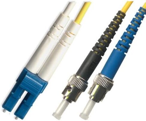 0.3 Meter (1 Foot) 10Gb OM3 Multimode Duplex Fiber Optic Cable (50/125) - LC to ST - Aqua in Saudi Arabia